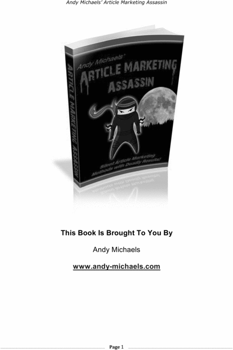 Product picture Article Marketing Assassin